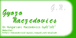 gyozo maczedovics business card